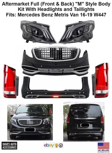 Aftermarket Body Kit for Mercedes Benz Metris Van 16-19 Vito W447 to 2020+ Style - Picture 1 of 7