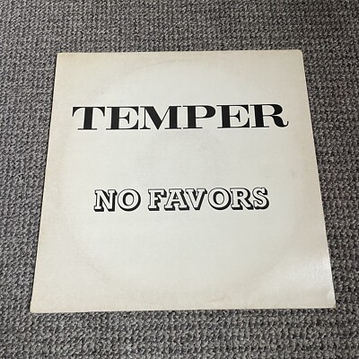 Temper   No Favors 12'' Vinyl Record FIRST UK Pressing BLACK 1984