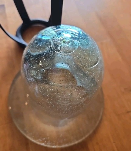 Kerzenhalter schwarz Schmiedeeisen grün Glas Patina groß rustikal Landhaus - Bild 6 von 7