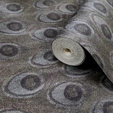 Wallpaper green gray textured faux Peacock wall coverings gold metallic rolls 3D