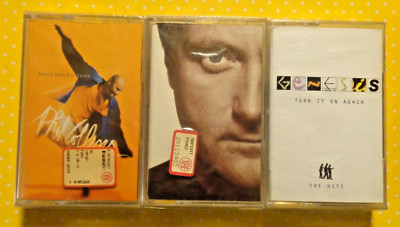 PHIL COLLINS und GENESIS - 3 MC Musikkassetten NEU & VERSIEGELT