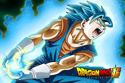 Dragon Ball Super Goku Vegeta Fusion Vegito Blue ANIME POSTER 24 X