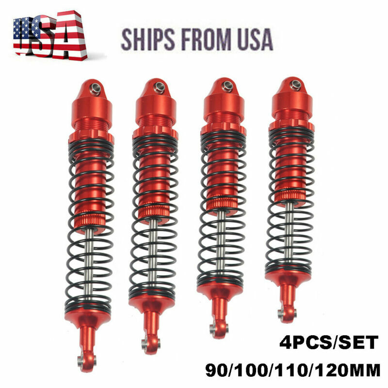4PCS Alloy 90&sol;100&sol;110&sol;120mm Shocks Absorber for 1&sol;10 RC TRX-4 Wraith SCX10 D90