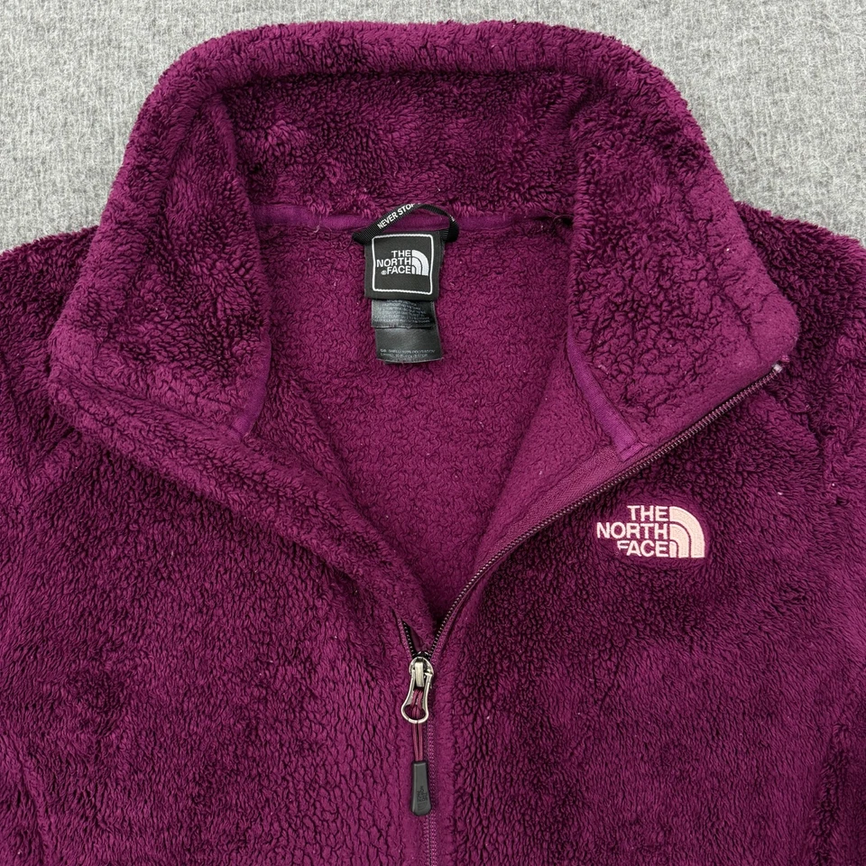 Chaqueta para mujer The North Face mediana púrpura Osito polar cremallera completa abrigo exterior M Foto 4 de 4
