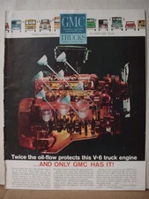 1963 GM General Motors Truck w/ v-6 Truck Engine Vintage Print Ad 10502