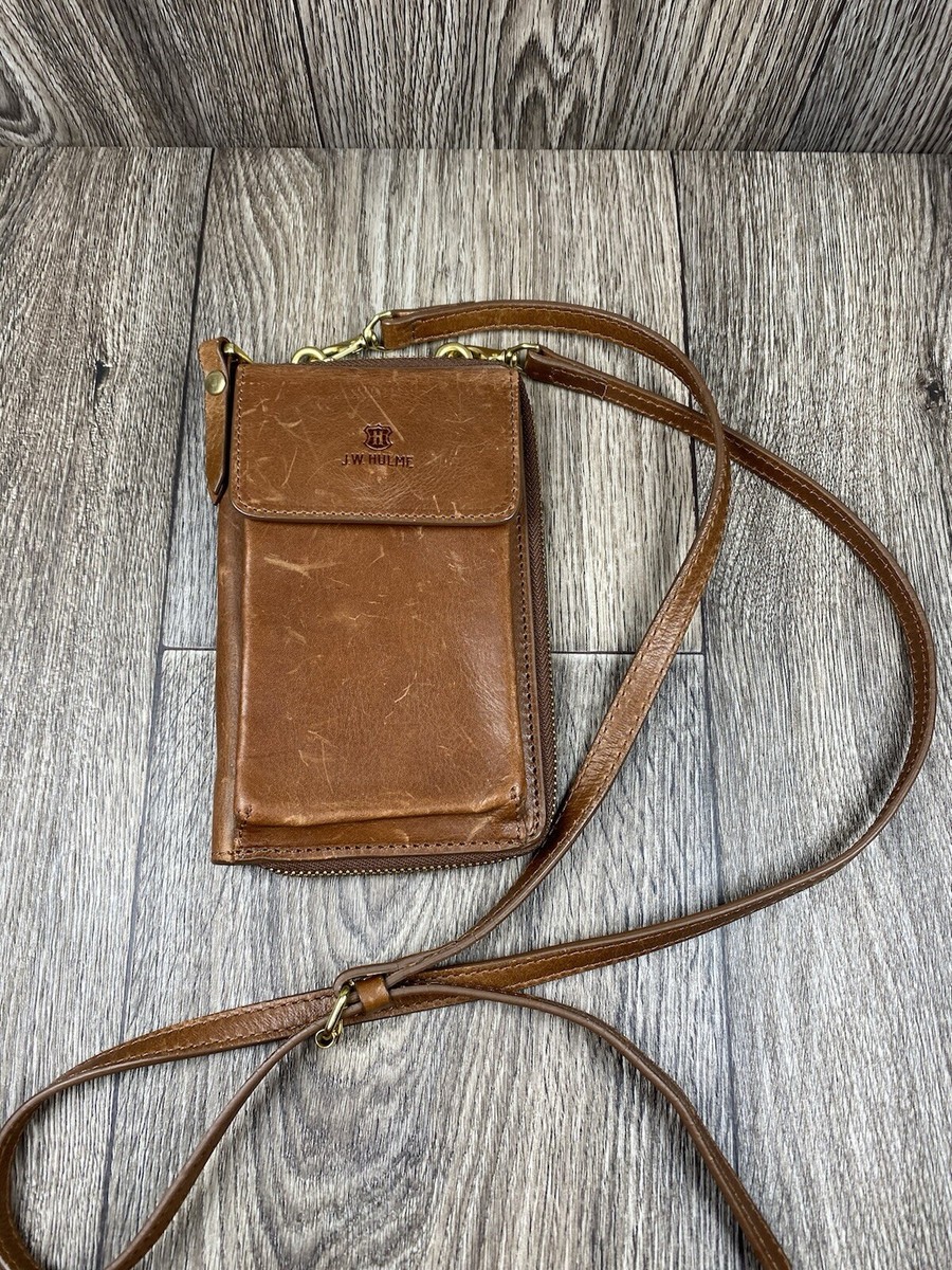 HULME Excursion Crossbody Cellphone Wallet Bag Saddle USA