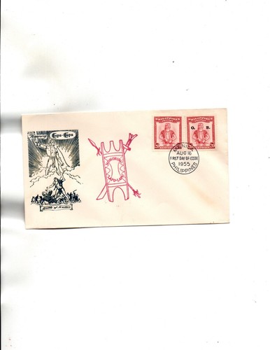 Philippines FDC Sc#597,060-OB Overprint (Black & Red) cachet - 第 1/1 張圖片