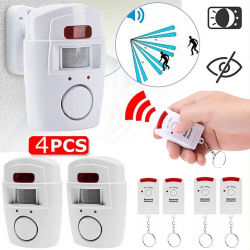 1-4X PIR Wireless Motion Sensor Alarm Remote Controls Home Shed Garage Security - Picture 3 of 24