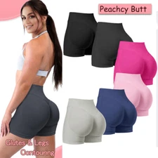 Womens Workout Impact Shorts Scrunch Butt Lifting Gym Booty Biker Sport Shorts