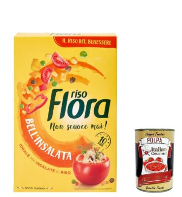 12x Flora Riso Bell'insalata Ideale Per Insalate Di Riso 1kg+Polpa 400g
