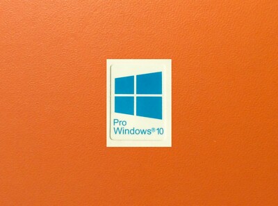 1 PCS Sticker for window 10 Pro Blue Badge Logo Decal Cyan Color 16mm x ...