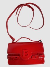 BALMAIN Womens Red B-Buzz 24 Patent Leather L...