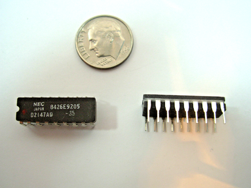 MBM2147F-35 2147 FAIRCHILD 18p DIP 4K RAM CERAMIC IC NOS (2 pcs)