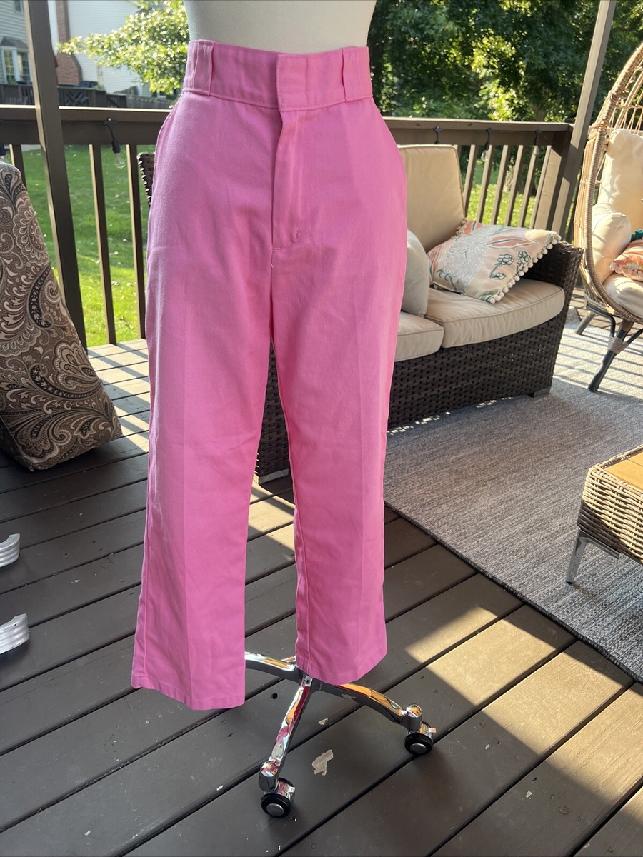 Dickies Workwear Pink Trousers Y2k Skater High Rise Straight Leg