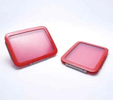 New Food Flex Set of 2 Large Flat Food Storage Containers in Red K51806