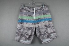Spicy Tuna Men s Swim Trunks Shorts Medium Green Palm Tree Multicolor
