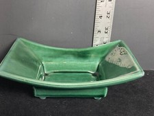 Hull #422-USA  4.5" x 7" Rectangle Dish Pottery Green Planter