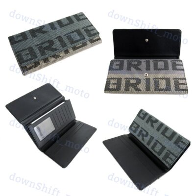 Bride Wallet Racing Women Ladies Trifold Fabric Leather Gradation Black Bride Racing Wallet ...