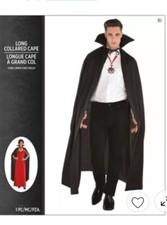 Adult Vampire Long Collared Full Length Cape Costume