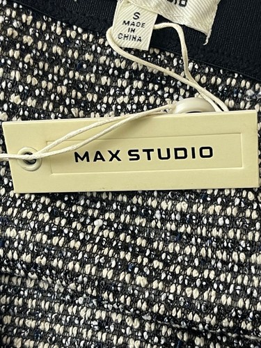 Max Studio Womens Black & White Sheer Loose Knit Pencil Mini Skirt Size S - Picture 7 of 7