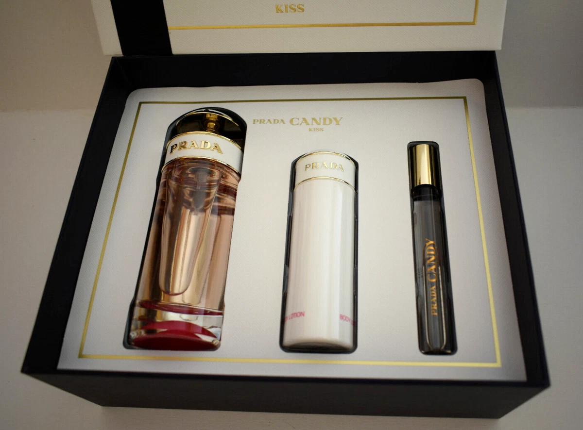 PRADA CANDY KISS Eau de Parfum 2.7oz/80ml Spray ~ 3 Piece Gift Set NIB