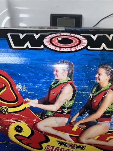 Wow Sports Super Dog Inflatable Towable Deck Tube for Boating 2 Person 19-1160 - Bild 3 von 6