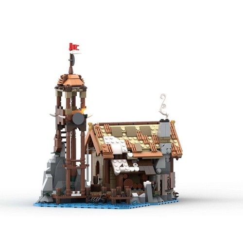 Viking Village MOC Modular Bloques de Construcción Arquitectura Expansión para Set 21343 - Imagen 3 de 5