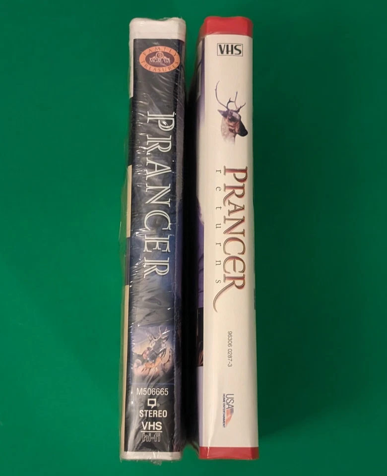 Prancer (1989) & Prancer Returns (2001) VHS Tapes - Christmas Holiday Abe Vigoda Foto 2 de 4