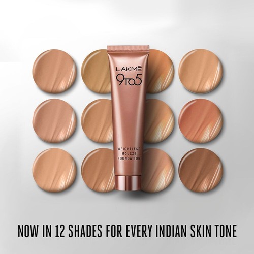 Lakme 9 to 5 Weightless Mousse Foundation - Rose Honey - Picture 5 of 8