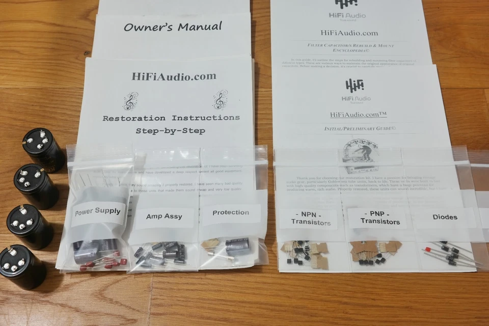 Adcom GFA-5400 restoration recap service kit fix repair filter capacitor rebuild - Image 3 of 4