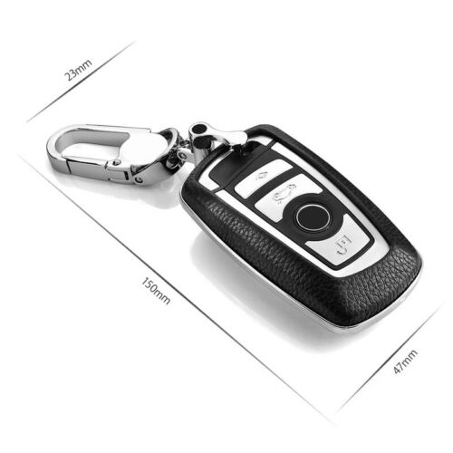 Leather Remote FOB Key Cover Keyless Bag fit for BMW 1 3 4 5 6 X1 X3 Series - Foto 2 di 9