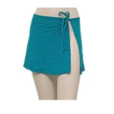 Le Cove Swim Cover Up Skirt Sarong Swimsuit Cover, Side Tie, Teal Green