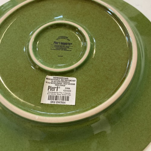Set of 2 Pier 1 Imports Spice Route Clove Dinner Plates 10.5" Beaded Rim NEW - Picture 6 of 7