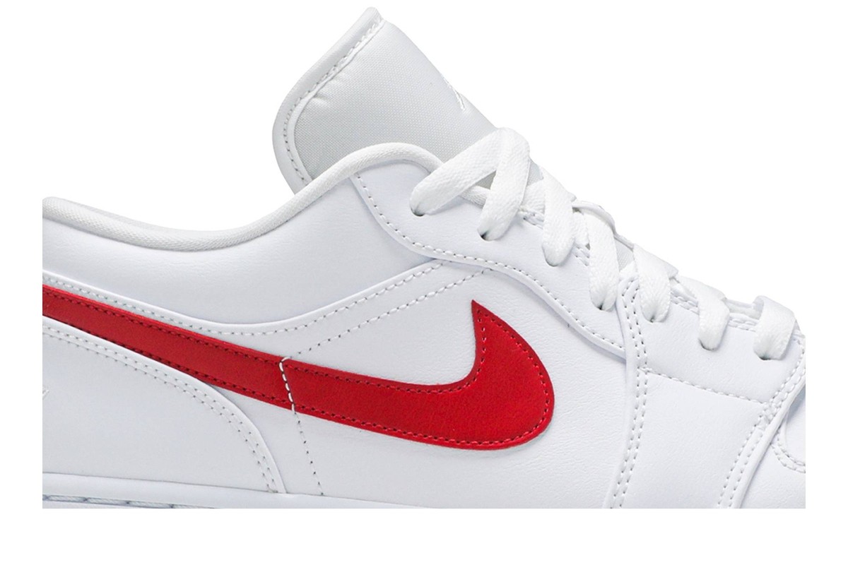 スニーカー Nike Air Jordan 1 Low White University Red WMNS 2020 SS 20 Level SS/New -Air Jordan Wmns Air Jordan 1 Low 'University