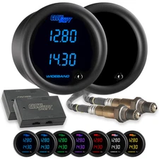 GlowShift Tinted 7 Color Dual Wideband Air/Fuel Ratio Gauge w LSU Oxygen Sensors