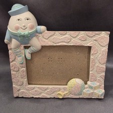 Vintage Photo Frame HUMPTY DUMPTY Self Stand Baby Kids Room Pastel Colors Pink