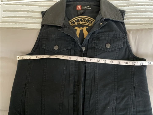 Kakadu Traders Australia Concealed Carry Canvas Vest leather trim mens S small image 11
