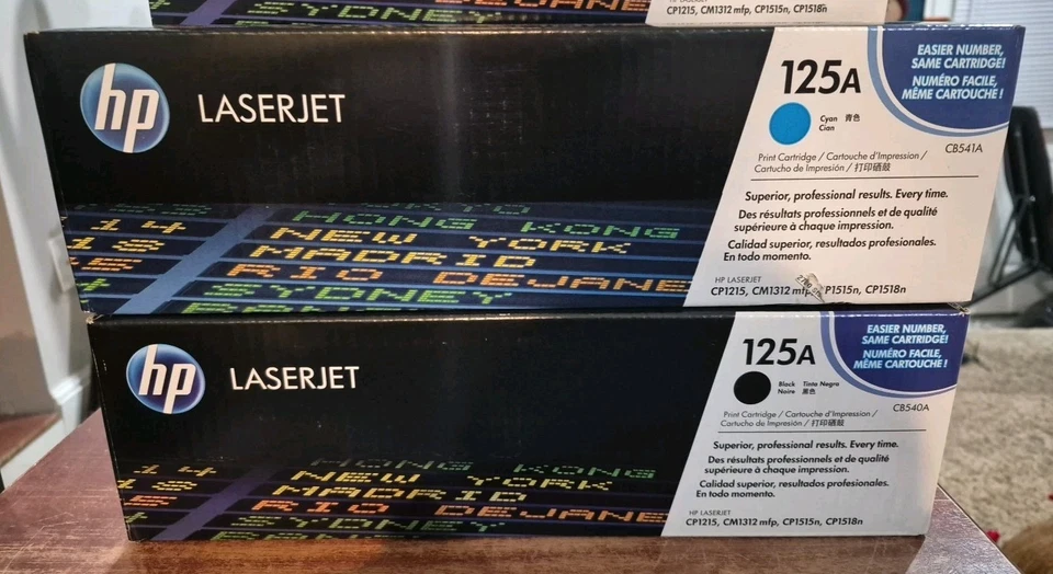 HP Genuine 125A Toner Cartridges CMYK&K,  Set of 5 HP Factory  Free Shipping!!! - Image 3 of 4