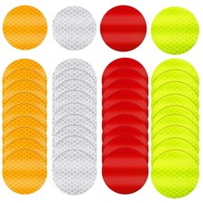 40Pcs Dot Reflective Tape Sticker Warning Reflector Stickers Safety Night Vis...