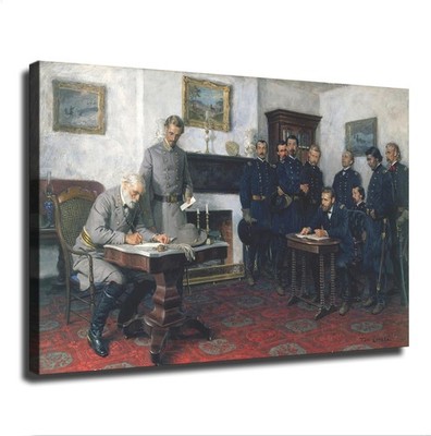 Lee Surrenders to Grant Poster 24x36 Unframed Historical Wall Art Gift