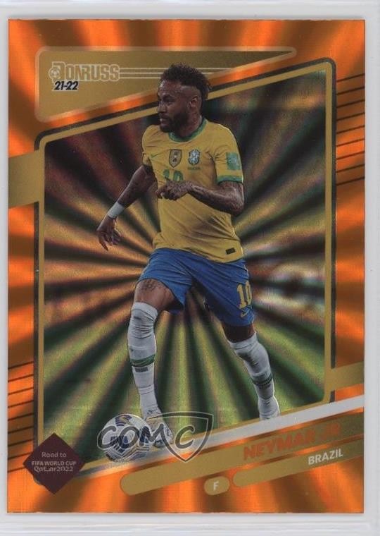 2021-22 Panini Donruss Road to Qatar Holo Orange Laser Neymar Jr #18 1o1s