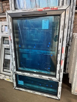 Brandneues anthrazitgraues PVC-Fenster/Seitenteil 1010 x 1625 mm nur 199 £