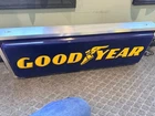 Vintage Goodyear Tire Sign Dealer 2 Sided Light Up 12" X 36" X 6.5"