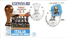 Postcard Italy Football World Champion 1982 Final Spain 82 Germany 3-1
