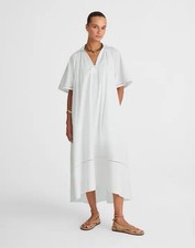 Madewell Poplin Splitneck Midi Shirtdress Size M