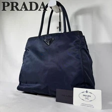PRADA Nylon Handbag Auth Navy Women Italy 124965