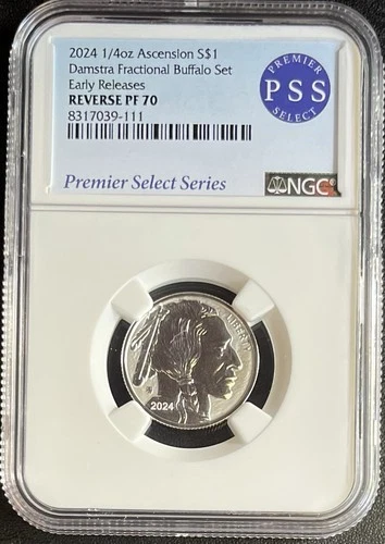 2024 Ascension 1/4oz Silver Buffalo NGC Reverse Proof PF70 Emily Damstra