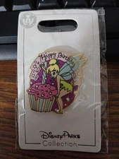 Disney Tinker Bell Tink Happy Birthday Princess Pink Cupcake Candle Pin