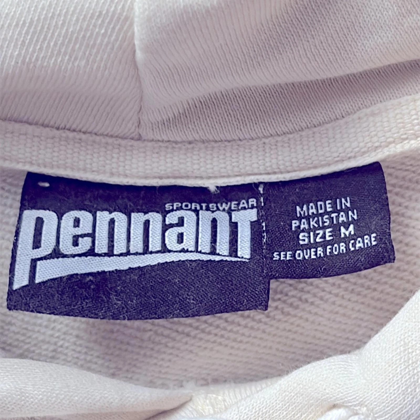 OFF WHITE Pennant Sportswear Rutgers lacrosse panna rosso felpa con cappuccio e loghi donna taglia M!