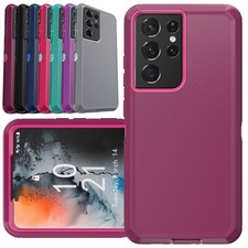 For Samsung Galaxy S21 Ultra 5G Heavy Duty Case Rugged Rubber Hard Phone Cover